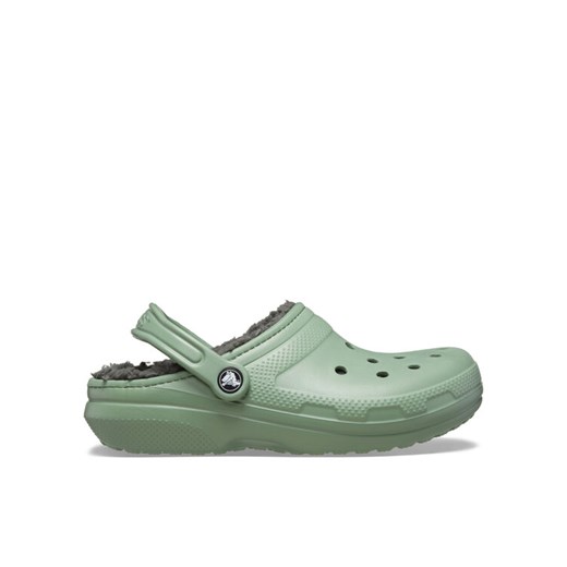 Crocs Klapki Classic Lined Clog 203591 Zielony ze sklepu MODIVO w kategorii Klapki męskie - zdjęcie 186200449