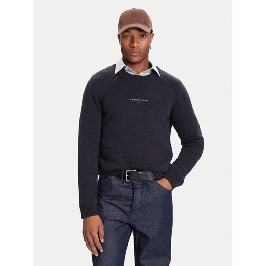 Tommy Jeans Sweter DM0DM22097 Granatowy Regular Fit ze sklepu MODIVO w kategorii Swetry męskie - zdjęcie 186200468