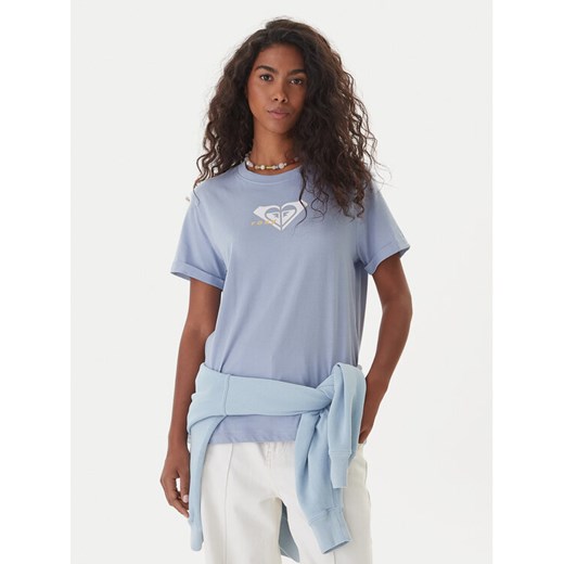Roxy T-Shirt Oceanregular ERJZT06078 Niebieski Regular Fit ze sklepu MODIVO w kategorii Bluzki damskie - zdjęcie 186200516