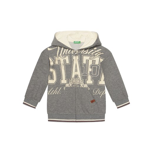 United Colors Of Benetton Bluza 32N4C505B Szary Regular Fit ze sklepu MODIVO w kategorii Bluzy chłopięce - zdjęcie 186200598
