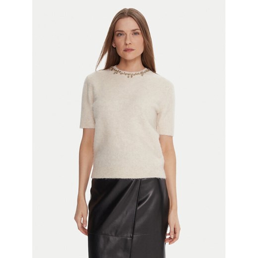 KAOS Sweter RI1NT071 Écru Regular Fit ze sklepu MODIVO w kategorii Swetry damskie - zdjęcie 186200678