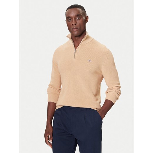 Gant Sweter 8050265 Beżowy Regular Fit ze sklepu MODIVO w kategorii Swetry męskie - zdjęcie 186200685