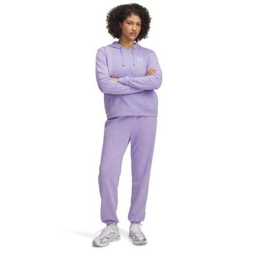 Damskie spodnie dresowe Under Armour UA Rival Terry Jogger - fioletowe ze sklepu Sportstylestory.com w kategorii Spodnie damskie - zdjęcie 186202069