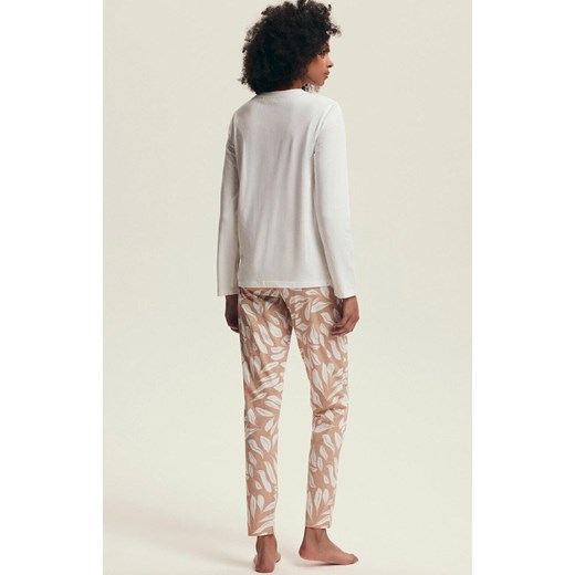 Henderson bawełniana piżama damska Dextra 43689-01X, Kolor kremowo-beżowy, Rozmiar S, Henderson ze sklepu Primodo w kategorii Piżamy damskie - zdjęcie 186202145