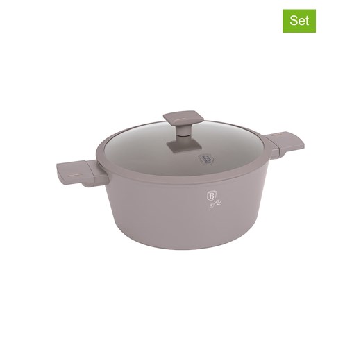 Berlinger Haus 2-częściowy zestaw &quot;Taupe Collection&quot; w kolorze szarobrązowym - Ø 24 cm ze sklepu Limango Polska w kategorii Garnki - zdjęcie 186202298