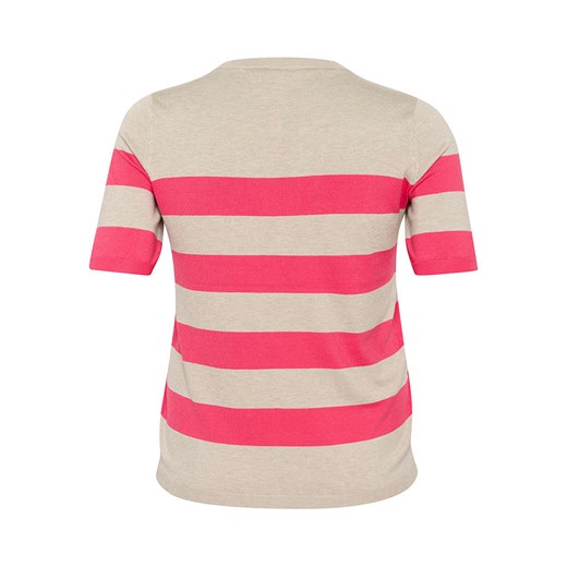 KAFFE curve Sweter w kolorze beżowo-różowym M wyprzedaż Limango Polska