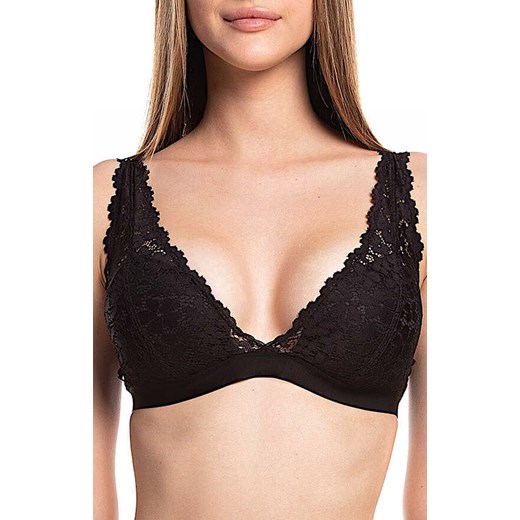 Czarny koronkowy biustonosz damski L-POL5023BR-02, Kolor czarny, Rozmiar L, LAMA ze sklepu Intymna w kategorii Biustonosze - zdjęcie 186204318