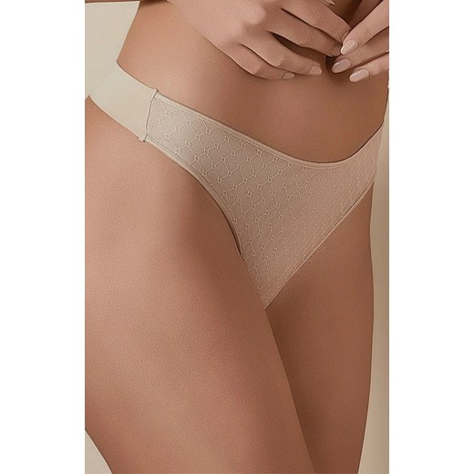Stringi damskie beżowe Katia, Kolor beżowy, Rozmiar L, Selene ze sklepu Intymna w kategorii Majtki damskie - zdjęcie 186204687