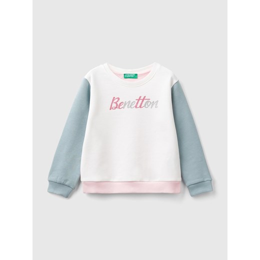 Benetton Bluza w kolorze błękitno-biało-jasnoróżowym - id: 17604343 - marki benetton - 186205678 Benetton Bluza w kolorze błękitno-biało-jasnoróżowym ze sklepu Limango Polska w kategorii Bluzy dziewczęce - zdjęcie 186205678