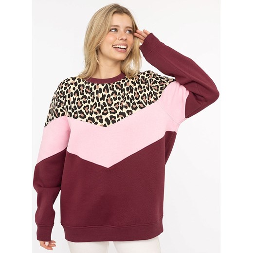 Zwillingsherz Bluza &quot;Konny&quot; w kolorze czerwono-jasnoróżowym ze sklepu Limango Polska w kategorii Bluzy damskie - zdjęcie 186205728