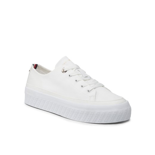 Tommy Hilfiger Sneakersy Monochromatic Vulc Sneaker FW0FW06460 Biały ze sklepu MODIVO w kategorii Trampki damskie - zdjęcie 186205949