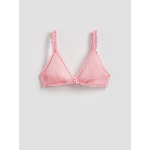 Reserved - Miękki biustonosz bez fiszbin - różowy ze sklepu Reserved w kategorii Biustonosze - zdjęcie 186206759