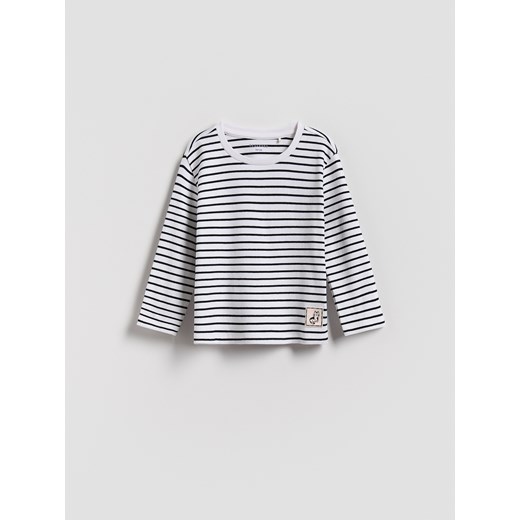 Reserved - Bluzka w paski - czarny ze sklepu Reserved w kategorii Bluzki dziewczęce - zdjęcie 186207107