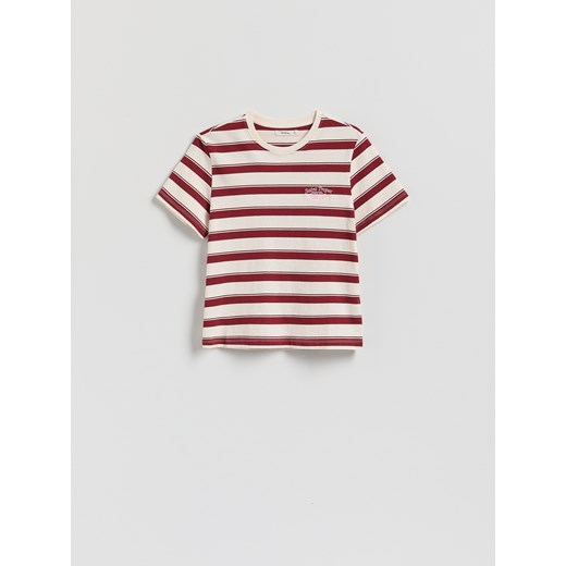 Reserved - T-shirt z haftem - inny ze sklepu Reserved w kategorii Bluzki damskie - zdjęcie 186207216