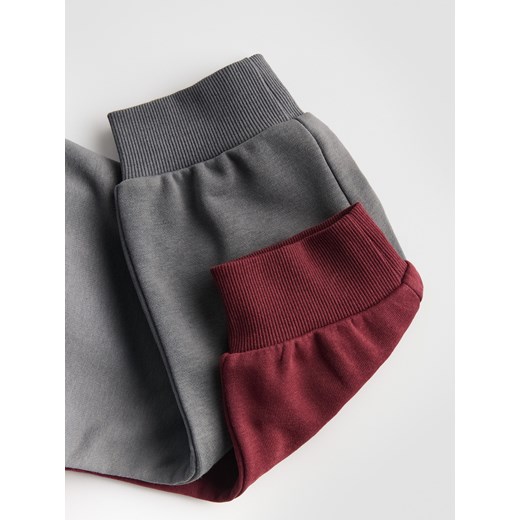 Reserved - Spodnie dresowe jogger z bawełną - ciemnoszary ze sklepu Reserved w kategorii Spodnie damskie - zdjęcie 186207587