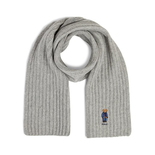 Polo Ralph Lauren Damski szalik z zawartością wełny - Bear Scarf Kobiety Wełna szary jednolity ze sklepu vangraaf w kategorii Szaliki i chusty damskie - zdjęcie 186207886