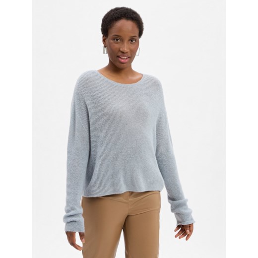 Drykorn Damski sweter z dzianiny z alpaką - Imeny Kobiety Wełna jasnoniebieski marmurkowy ze sklepu vangraaf w kategorii Swetry damskie - zdjęcie 186207896