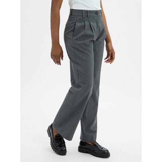 Marie Lund Spodnie Kobiety Sztuczne włókno antracytowy jednolity ze sklepu vangraaf w kategorii Spodnie damskie - zdjęcie 186207907