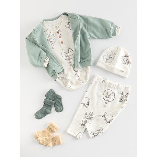 Reserved - Bawełniany komplet Kubuś Puchatek - złamana biel ze sklepu Reserved w kategorii Odzież dla niemowląt - zdjęcie 186208867