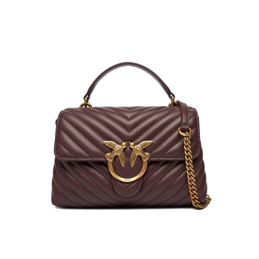 Torebka PINKO Love Lady Puff Mini Cl Al 25-26 PLTT 100044 A0GK Bordowy ze sklepu eobuwie.pl w kategorii Listonoszki - zdjęcie 186209746