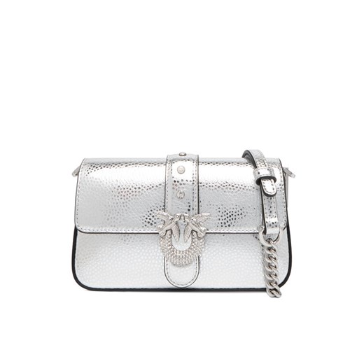 PINKO Torebka Love One Slouchy Baby AI 25-26 PCPL 105353 A2WD Srebrny ze sklepu MODIVO w kategorii Listonoszki - zdjęcie 186209956