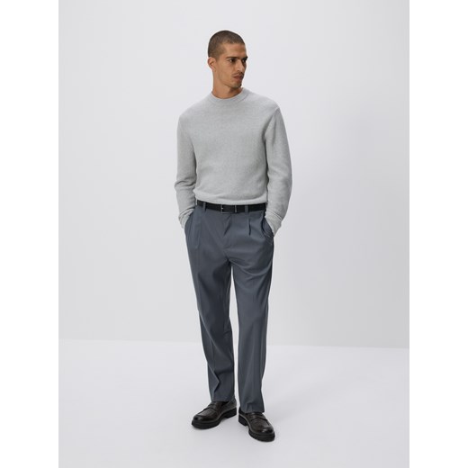 Reserved - Strukturalny sweter - jasnoszary ze sklepu Reserved w kategorii Swetry męskie - zdjęcie 186210427