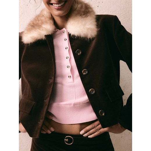 Reserved - Sweter z ozdobnymi guzikami - różowy ze sklepu Reserved w kategorii Swetry damskie - zdjęcie 186210479