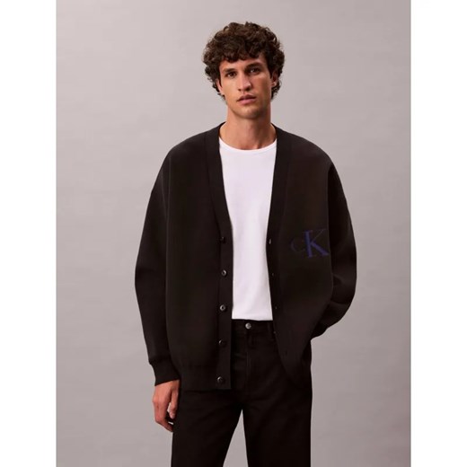 Calvin Klein Jeans Kardigan | Loose fit | z dodatkiem kaszmiru ze sklepu Gomez Fashion Store w kategorii Swetry męskie - zdjęcie 186211076