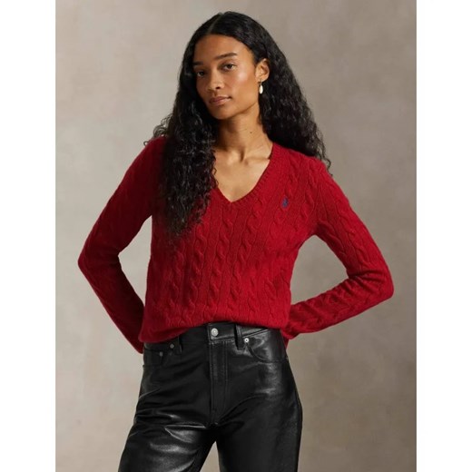 POLO RALPH LAUREN Wełniany sweter KIMBERLY | Slim Fit | z dodatkiem kaszmiru ze sklepu Gomez Fashion Store w kategorii Swetry damskie - zdjęcie 186211139