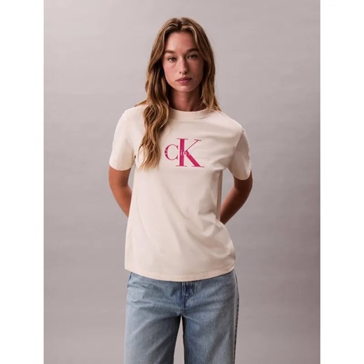 Calvin Klein Jeans T-shirt HERO | Regular Fit ze sklepu Gomez Fashion Store w kategorii Bluzki damskie - zdjęcie 186211149