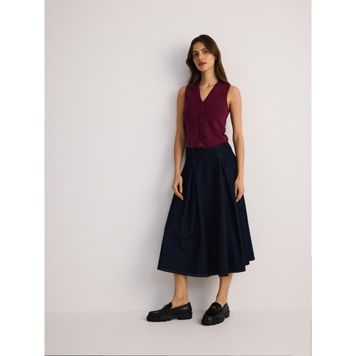 Reserved - Jeansowa spódnica - granatowy ze sklepu Reserved w kategorii Spódnice - zdjęcie 186213017