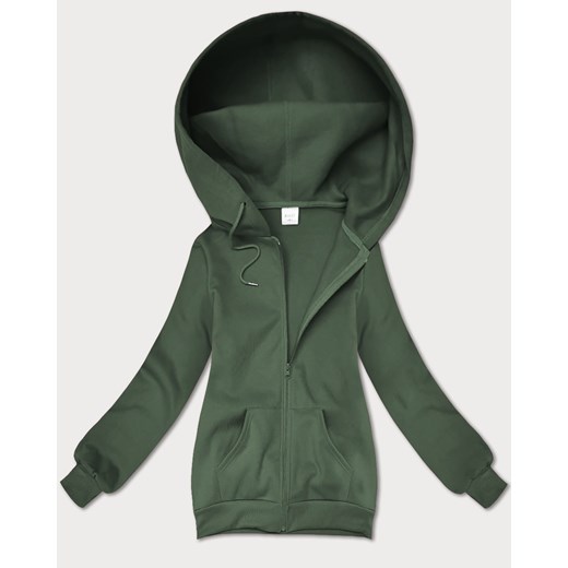 Rozpinana bluza damska z kapturem S'West szarozielona (B-12#) ze sklepu goodlookin.pl w kategorii Bluzy damskie - zdjęcie 186213096