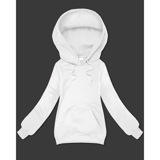 Luźna bluza kangurka z kapturem S'West biała (B-11#) ze sklepu goodlookin.pl w kategorii Bluzy damskie - zdjęcie 186213097