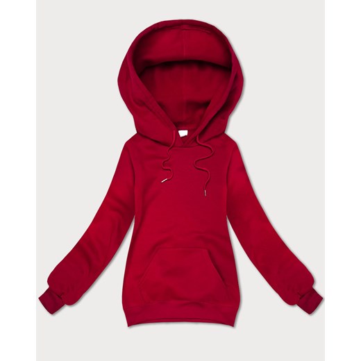 Luźna bluza kangurka z kapturem S'West czerwona (B-11#) ze sklepu goodlookin.pl w kategorii Bluzy damskie - zdjęcie 186213098