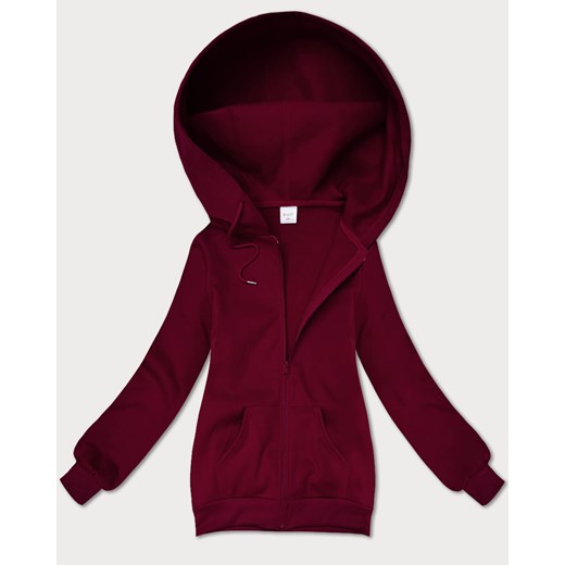 Rozpinana bluza damska z kapturem S'West wiśniowa (B-12#) ze sklepu goodlookin.pl w kategorii Bluzy damskie - zdjęcie 186213107