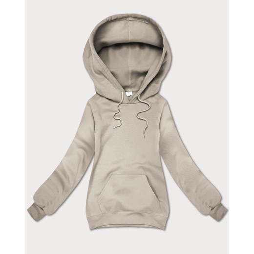 Luźna bluza kangurka z kapturem S'West beżowa (B-11#) ze sklepu goodlookin.pl w kategorii Bluzy damskie - zdjęcie 186213116