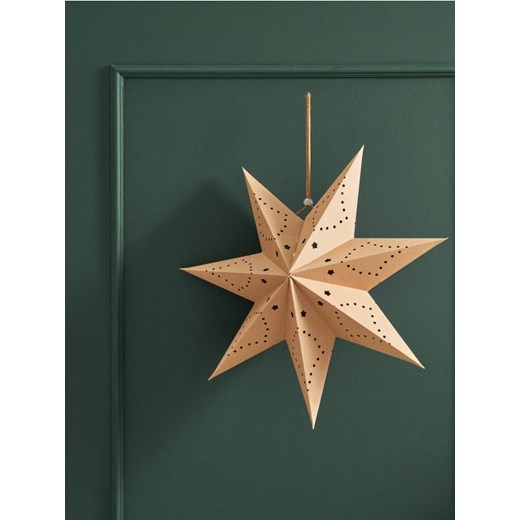Sinsay - Dekoracja świąteczna w kształcie gwiazdy - beżowy Sinsay One Size Sinsay