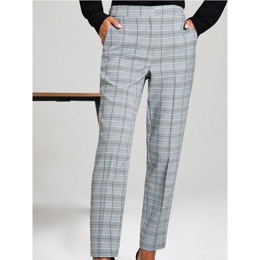 Sinsay - Spodnie cygaretki w kratkę - wielobarwny ze sklepu Sinsay w kategorii Spodnie damskie - zdjęcie 186214155