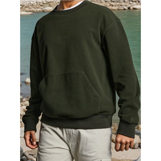 Sinsay - Bluza crewneck - zielony ze sklepu Sinsay w kategorii Bluzy męskie - zdjęcie 186214186