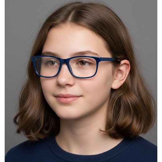 Okulary zerówki oprawki korekcyjne medium prostokątne AM70D niebieskie ze sklepu Stylion w kategorii Oprawki do okularów męskich - zdjęcie 186214987