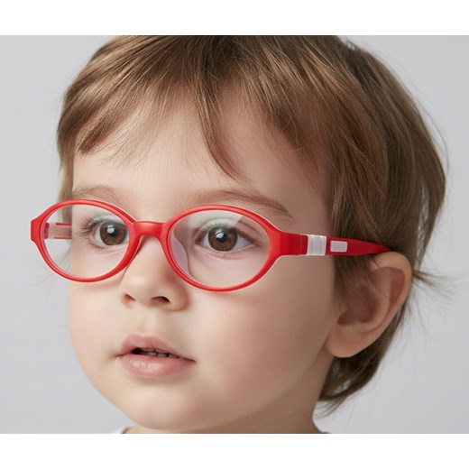 Elastyczne dziecięce oprawki okularowe zerówki owalne + gumka Sunoptic K3D czerwone - id: 9261 - marki Sunoptic - 186214988 Elastyczne dziecięce oprawki okularowe zerówki owalne + gumka Sunoptic K3D czerwone ze sklepu Stylion w kategorii Akcesoria dziecięce - zdjęcie 186214988