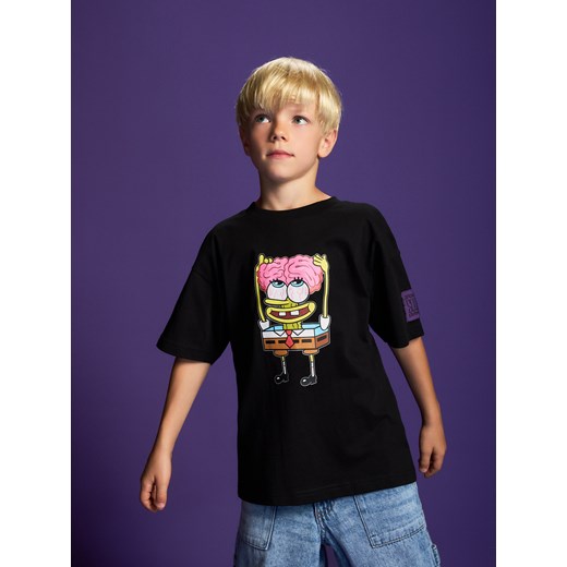 Reserved - T-shirt SpongeBob - czarny ze sklepu Reserved w kategorii T-shirty chłopięce - zdjęcie 186215899