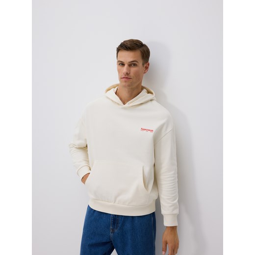 Reserved - Bawełniana bluza z kapturem SUPERMAN™ - złamana biel ze sklepu Reserved w kategorii Bluzy męskie - zdjęcie 186215916