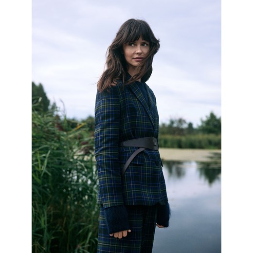 Reserved - Marynarka z ozdobnym paskiem - wielobarwny Reserved S Reserved