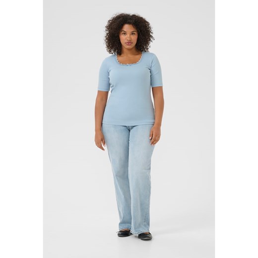 KAFFE curve Koszulka w kolorze błękitnym XL wyprzedaż Limango Polska