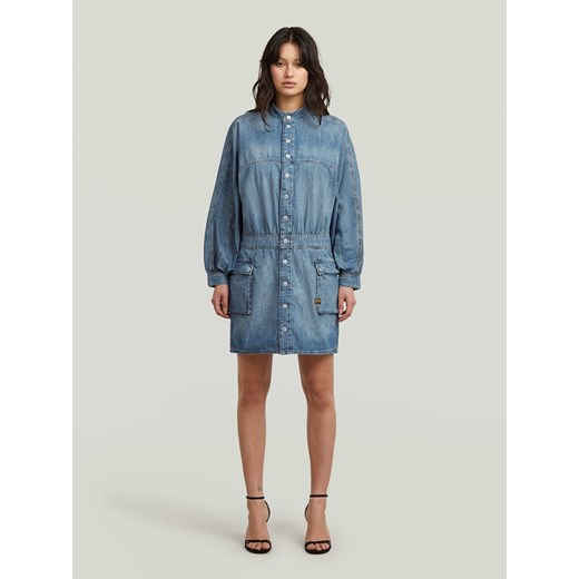 G-Star Sukienka dżinsowa w kolorze niebieskim M okazja Limango Polska