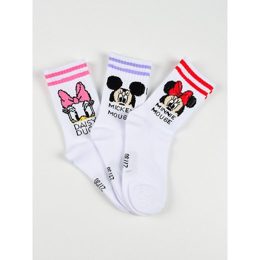 Disney Minnie Mouse Skarpety (3 pary) "Minnie" w kolorze białym 23-26 Limango Polska okazja