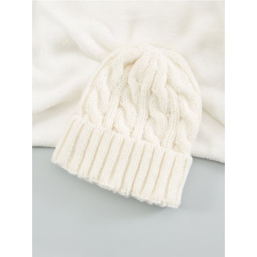 Sinsay - Czapka - kremowy ze sklepu Sinsay w kategorii Czapki zimowe damskie - zdjęcie 186217717