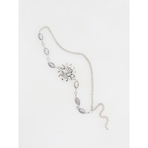 Reserved - Biżuteryjny pasek z zawieszkami - srebrny Reserved ONE SIZE okazja Reserved