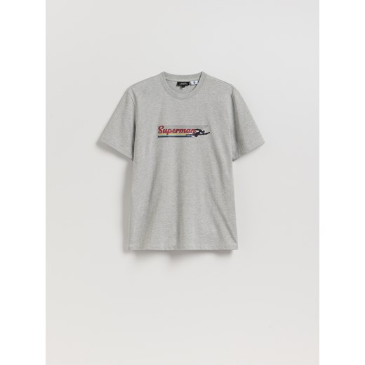 Reserved - T-shirt regular fit SUPERMAN™ - jasnoszary ze sklepu Reserved w kategorii T-shirty męskie - zdjęcie 186217816